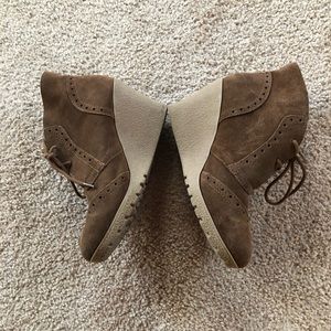 Lace up wedge ankle boots by MIA